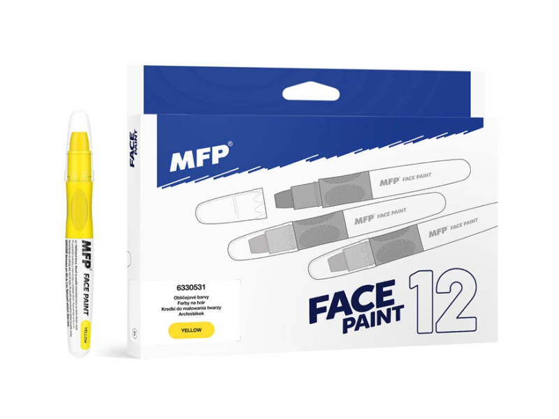 Kancelárske potreby - farba na tvár žltá 6330531