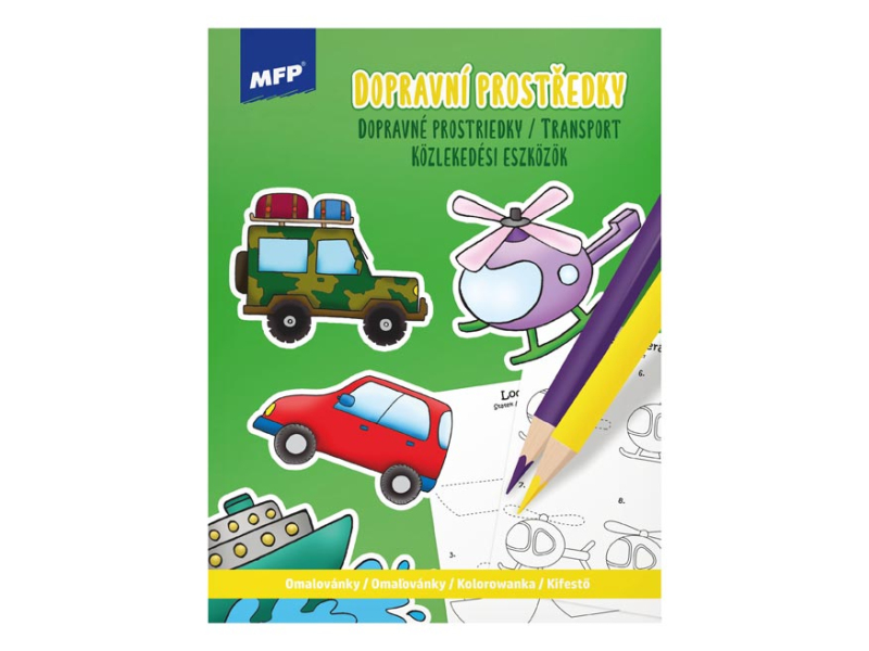 Kancelárske potreby - omaľovanky A4 dopravné prostriedky 210x276mm/32 5301147