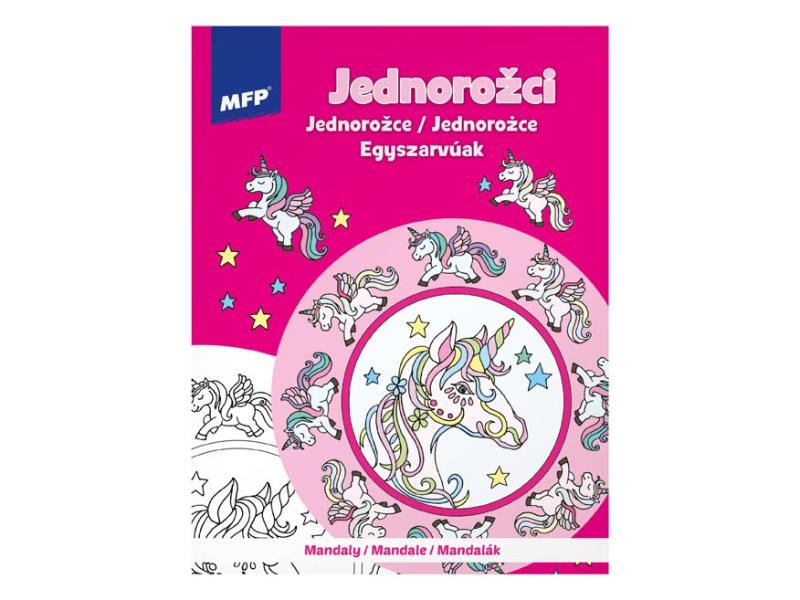 Kancelárske potreby - omaľovanky A4 antistresové Mandaly Jednorožci 210x276mm/24 5301145