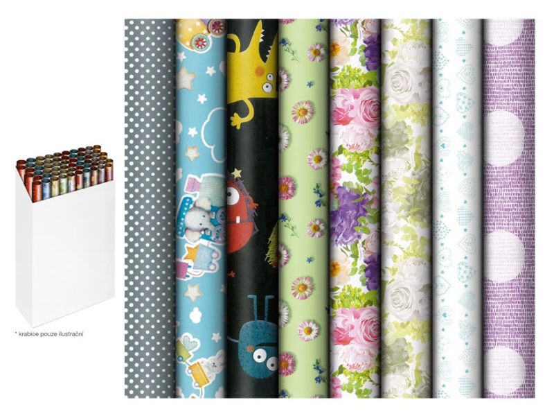 Kancelárske potreby - baliaci papier rolky 200x70 mix č.11 5811797