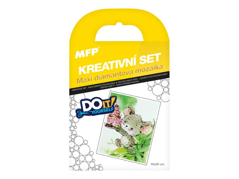 Kancelárske potreby - kreatívny set - maxi diamantová mozaika myška 1042139