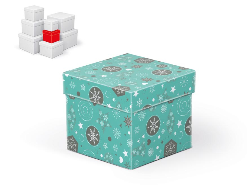 Kancelárske potreby - krabička darčeková vianočná C-V002-B 10x10x9cm 5370702