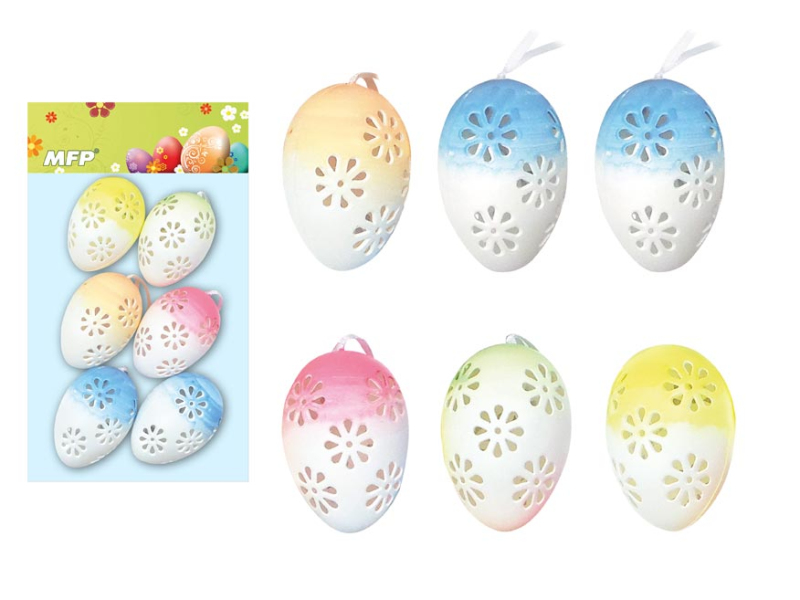 Kancelárske potreby - vajíčka plast 6cm/6ks mix S180260 2221330
