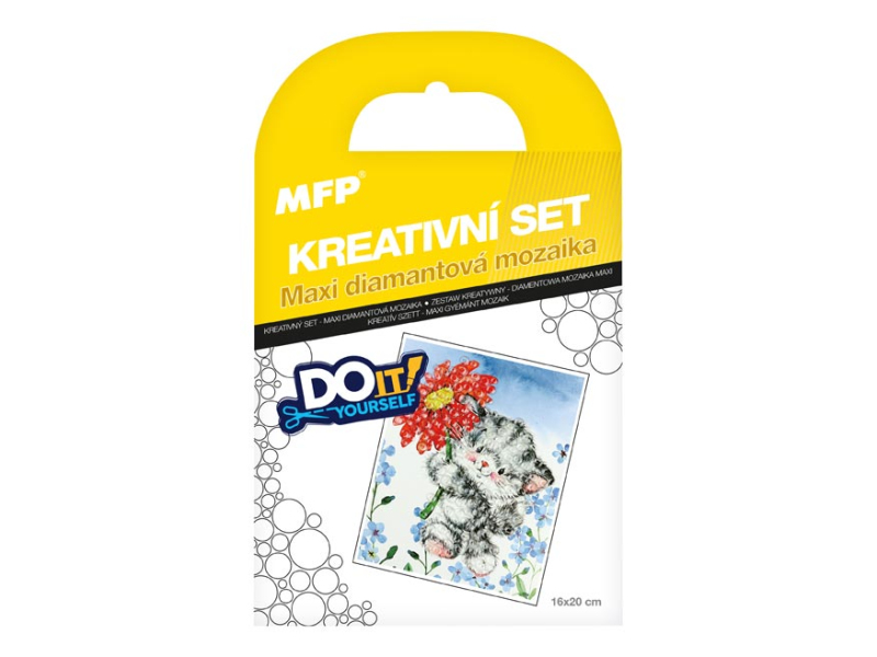 Kancelárske potreby - kreatívny set - maxi diamantová mozaika mačiatko 1042140