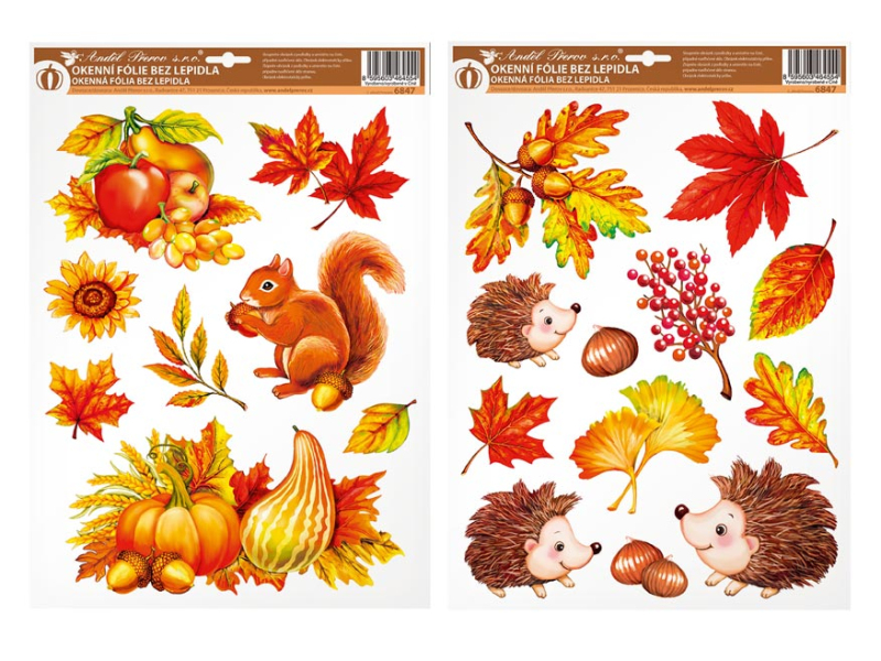 Kancelárske potreby - Okenná fólia 6847 jeseň 29x42cm