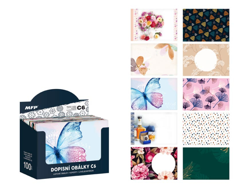 Kancelárske potreby - listová obálka C6 potlač (mix) 5550233