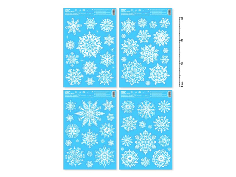 Kancelárske potreby - okenná fólia vianočná gliter VA004 20x30cm 8885724