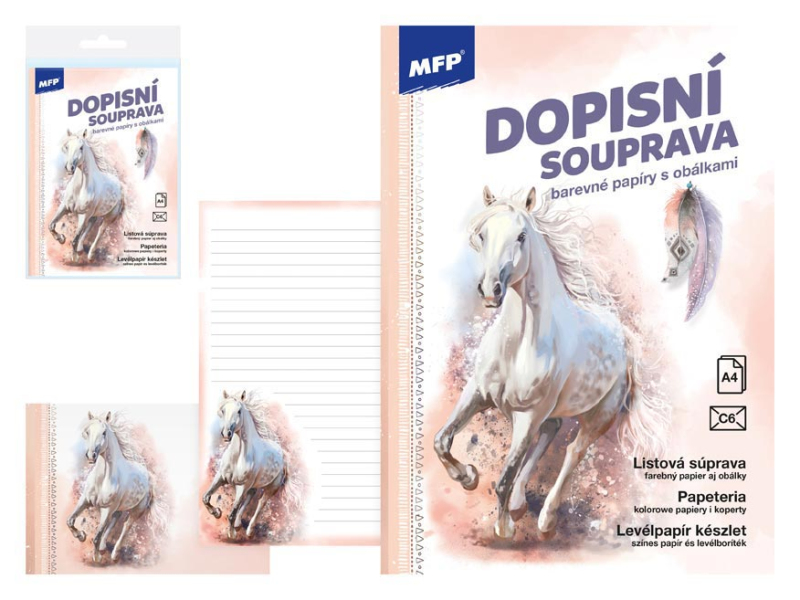 Kancelárske potreby - listový papier farebný LUX 5+10 (Kôň) 5550350