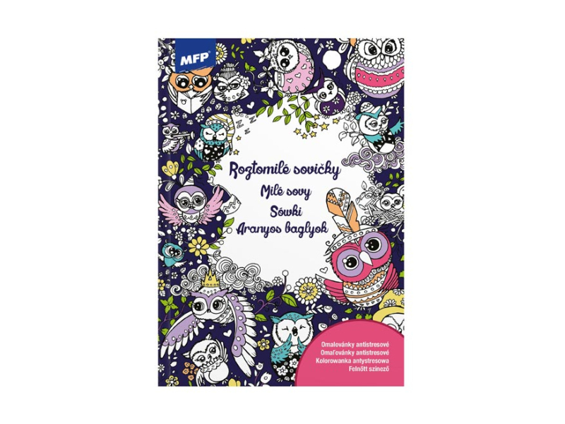Kancelárske potreby - omaľovánky A4 antistresové Milé sovy 210x296/32s 5301033