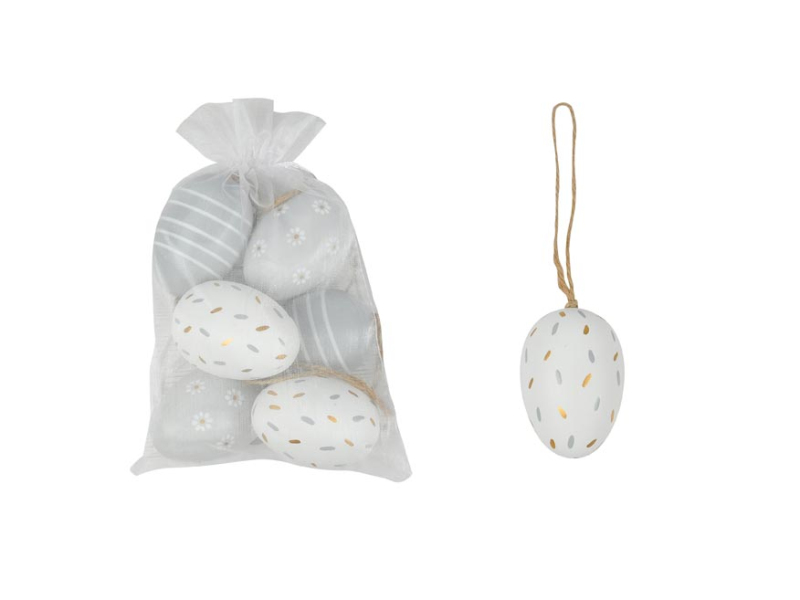 Kancelárske potreby - vajíčka plast 6cm/6ks GWG vrecko 2221595