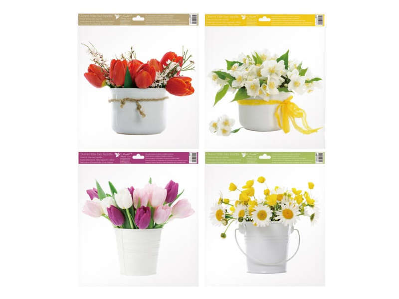 Kancelárske potreby - Okenná fólia 6867 kvetiny 30x33,5 cm