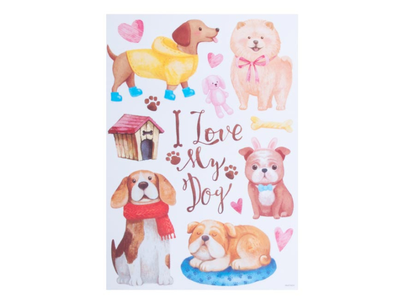 Kancelárske potreby - Samolepiaca dekorácia 15125 24 x 42 cm, psi