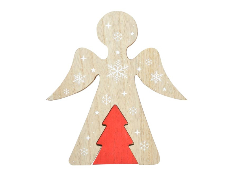 Kancelárske potreby - dekorácia Anjel drevo MDF hnedý 19x17x1,8cm JK-1824B 8886246