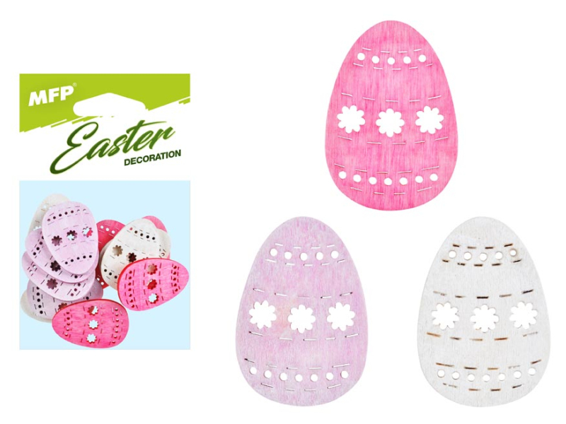Kancelárske potreby - dekorácia vajce farebné 12ks 4cm mix 2221439