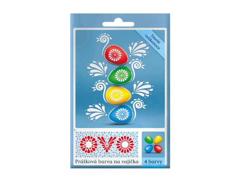 Kancelárske potreby - Veľkonočné farby na vajíčka OVO 4 farby 5g