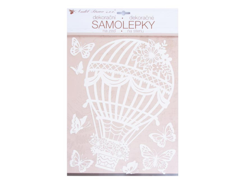 Kancelárske potreby - Samolepiaca dekorácia 10468 biely balón 27,5 x 41cm