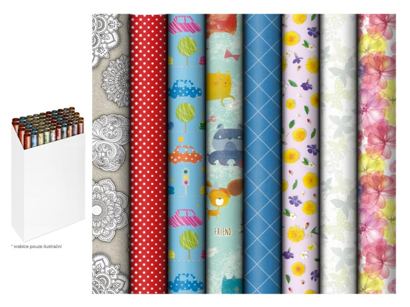 Kancelárske potreby - baliaci papier rolky 200x70 mix č.10 5811796