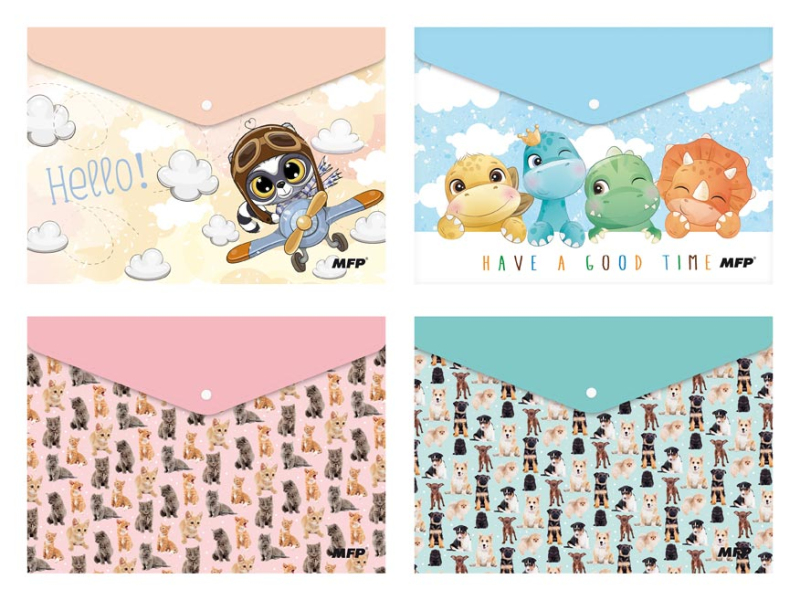 Kancelárske potreby - zložka M s cvokom A4 PP potlač detská mix č.1 5371010