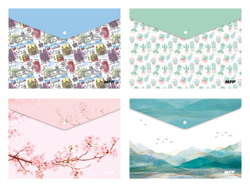 Kancelárske potreby - zložka M s cvokom A4 PP potlač mix č.7 5371013