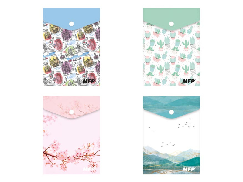 Kancelárske potreby - zložka M s cvokom A6 PP potlač mix č.7 5371015