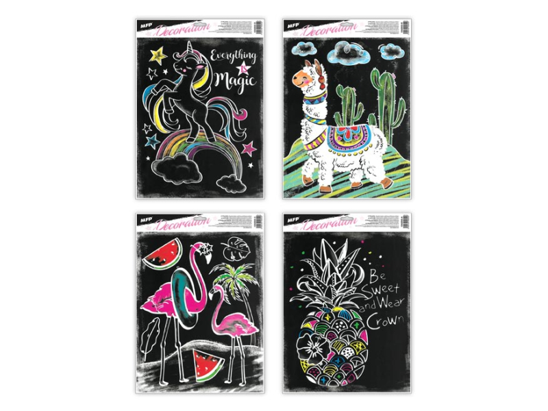 Kancelárske potreby - okenná fólia čierne ED001 30x42cm 1042003