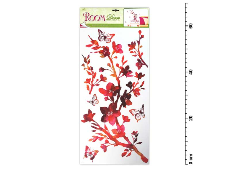 Kancelárske potreby - Samolepiaca dekorácia 935 rubínový konár 69x32cm