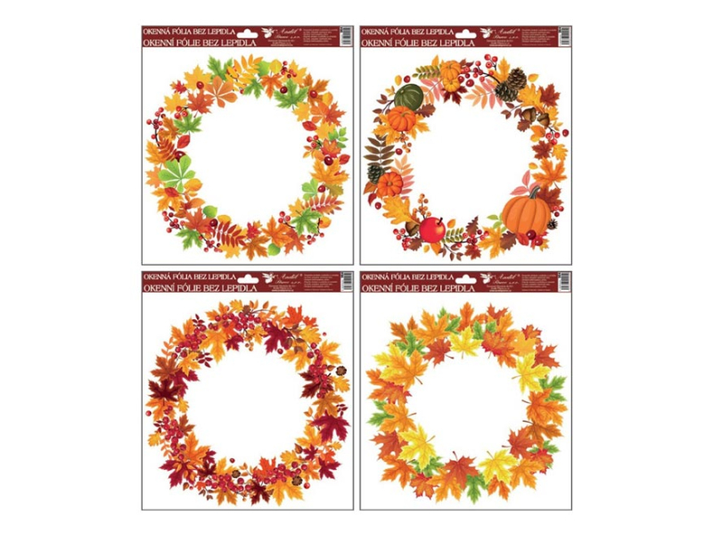 Kancelárske potreby - Okenná fólia 964 30x30cm, jesenné vence