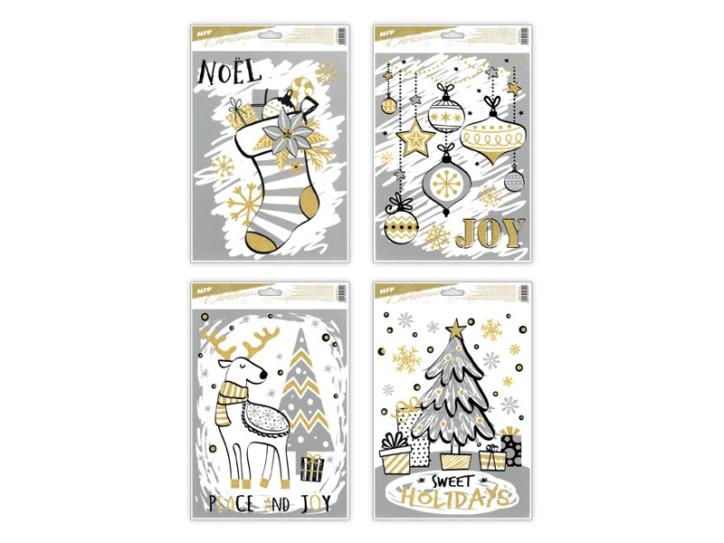 Kancelárske potreby - okenná fólia vianočná gliter VA015 20x30cm 8885840