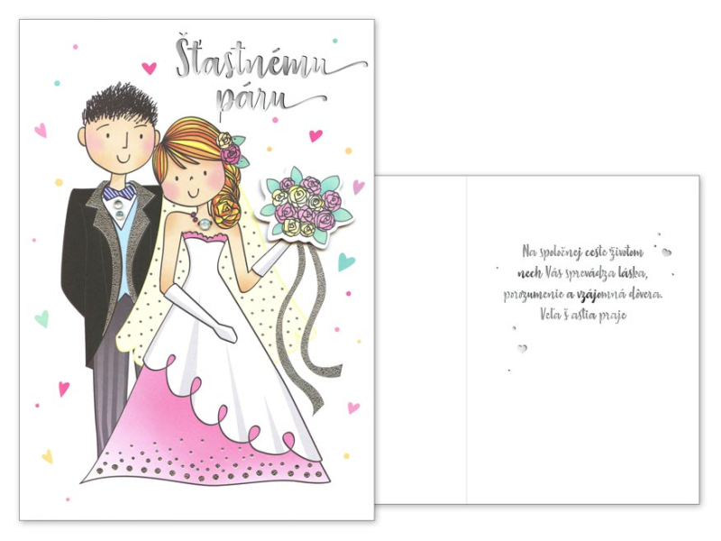 Kancelárske potreby - sK Blahoželanie svadobné CN-510 PRANI_T_C0281