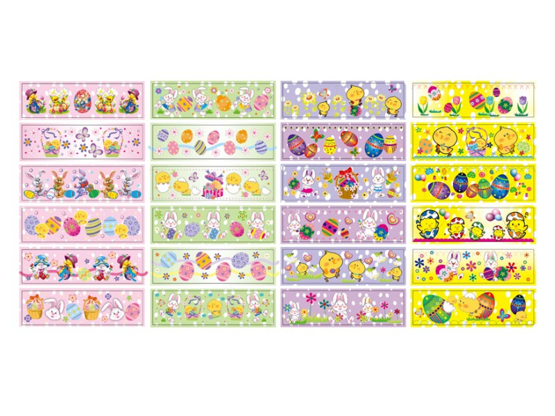 Kancelárske potreby - veľkonočná samolepka na vajíčka 1001 košielky mix motívov 12 2221396