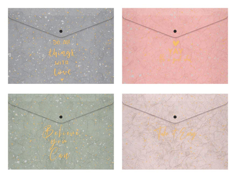 Kancelárske potreby - zložka M s cvokom A5 PP potlač LUX mix č.2 TIE 5370567