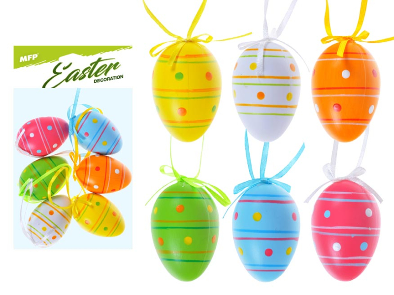 Kancelárske potreby - vajíčka plast 6cm/6ks 627 2221431