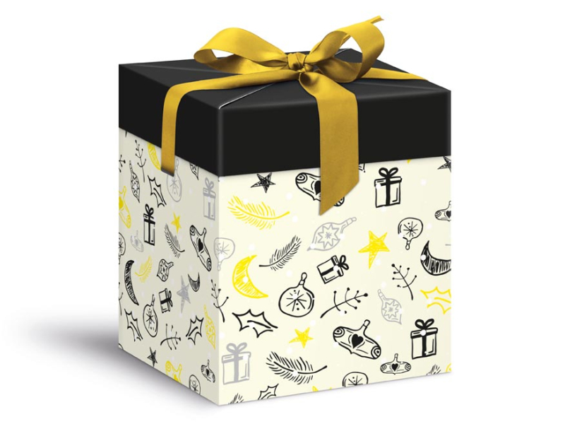 Kancelárske potreby - krabička darčeková vianočná 12x12x15cm 5370603