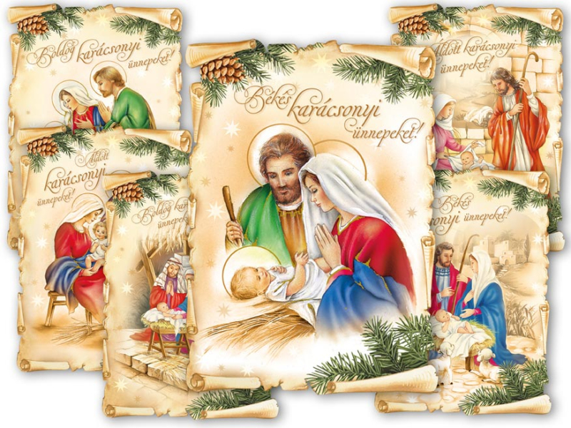 Kancelárske potreby - képeslap, karácsonyi 139 C, díszes szegély 1240780