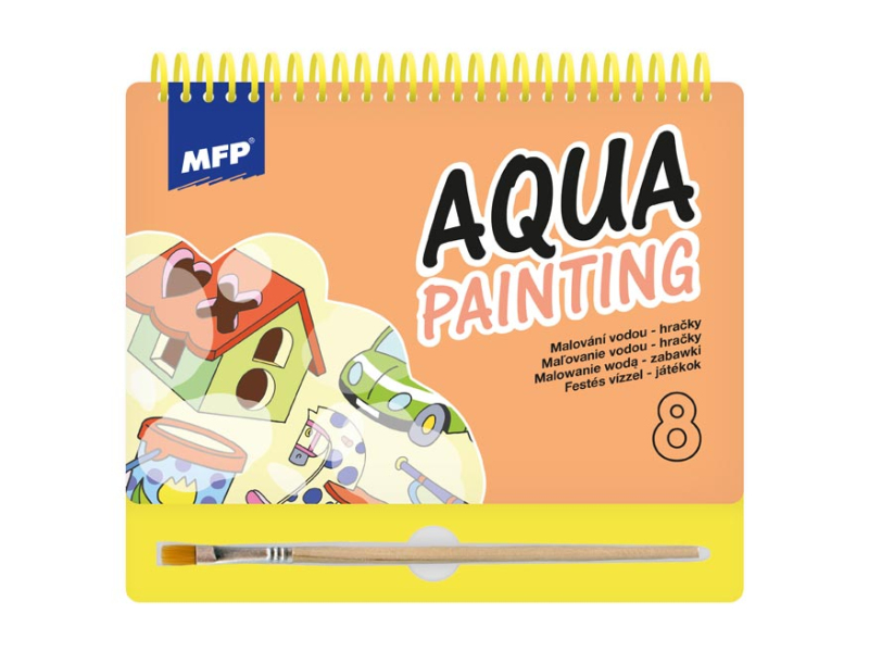 Kancelárske potreby - maľovanie vodou 8C - Blok 15x22cm so špirálou 8 listov + štetec 5301090