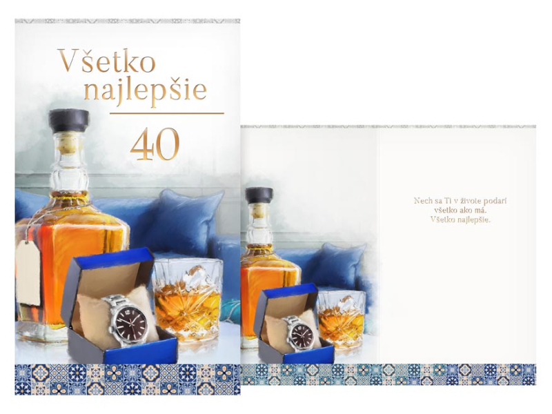 Kancelárske potreby - sK Blahoželanie k narodeninám 40 M11-541 T PRANI_T_2332