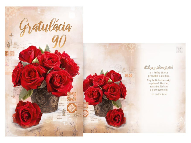 Kancelárske potreby - sK Blahoželanie k narodeninám 90 M11-539 T PRANI_T_2330