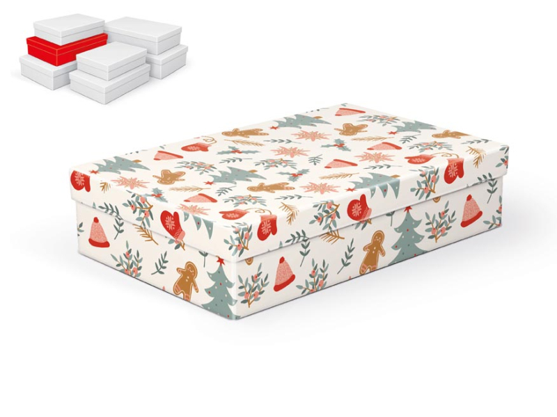 Kancelárske potreby - krabička darčeková vianočná A-V008-D 30x19x7cm 5370911