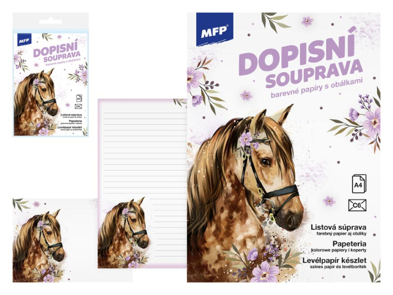 Kancelárske potreby - listový papier farebný LUX 5+10 (kôň) 5550334