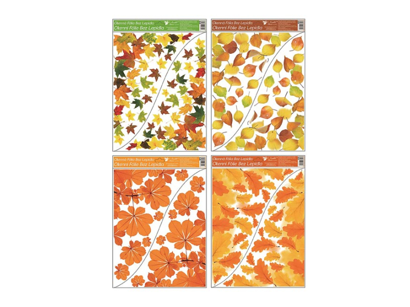 Kancelárske potreby - Okenná fólia 975 rohová 42x30 cm, jesenné lístie