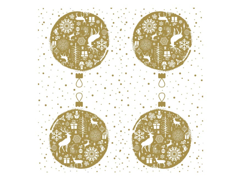 Kancelárske potreby - obrúsok P 33x33 vianočný MES101221 2011037