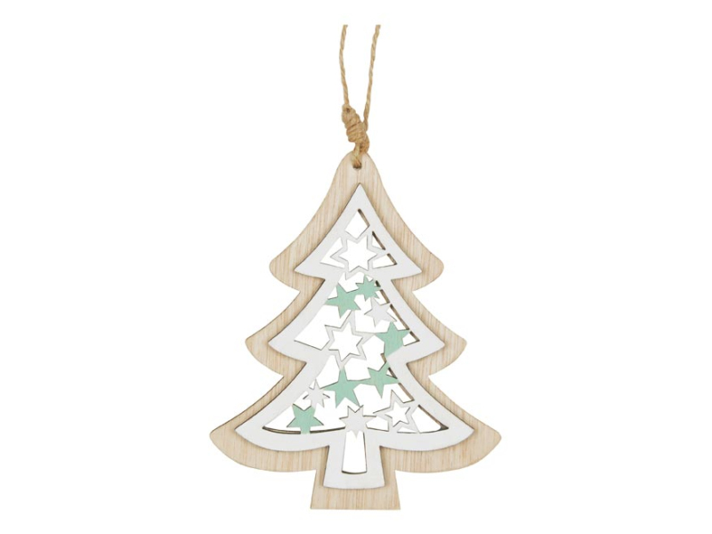 Kancelárske potreby - záves Stromček drevený 11x11cm 8886093