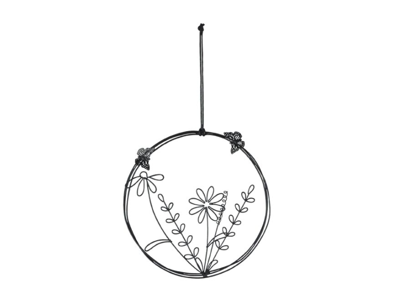 Kancelárske potreby - záves venček kytka kov 17cm 2221645