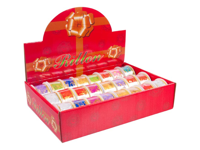 Kancelárske potreby - stuha vianočná 2,7m x 3,8cm box mix 8881870