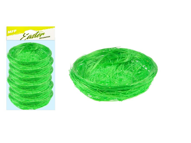 Kancelárske potreby - hniezdo sisal 7cm 6ks - zelené 2221461