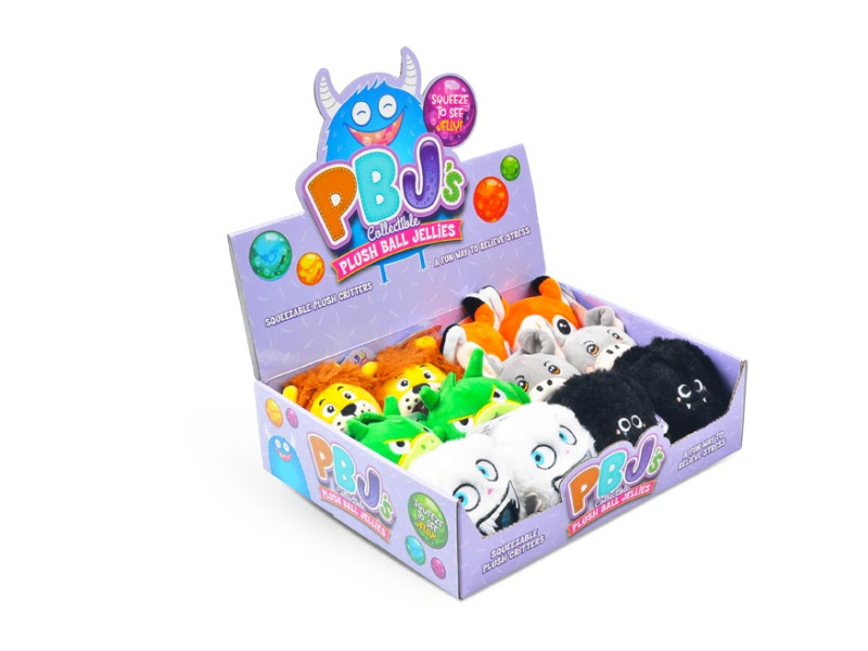 Kancelárske potreby - plyšák PBJ mix 2 - Display no. 2 12ks 6660004