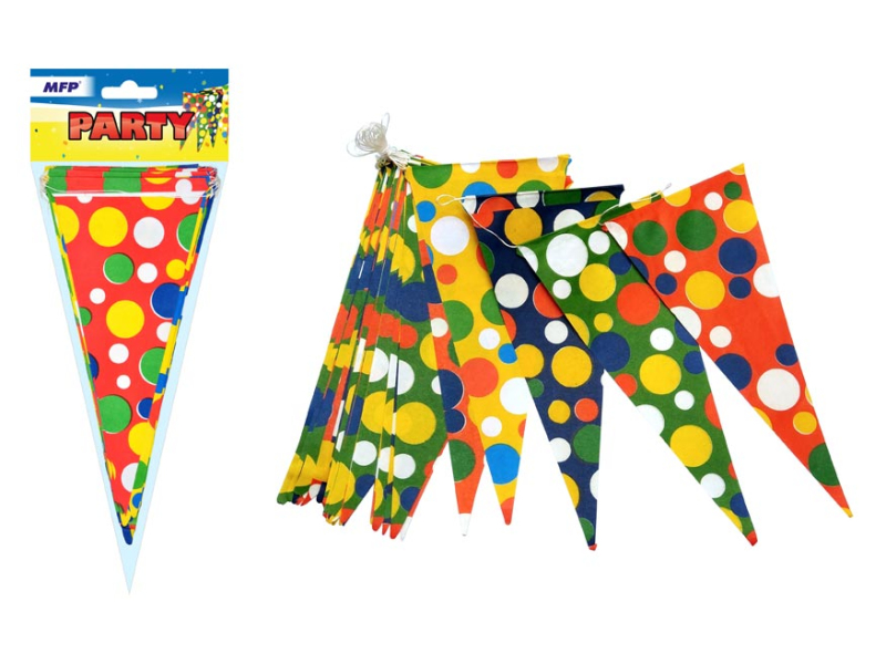 Kancelárske potreby - girlanda papier G10 bodky 10m (26 x 12 cm) 1041907