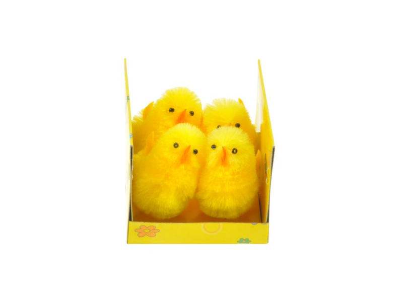Kancelárske potreby - veľkonočné kuriatko set 4ks, 5cm, plastová krabička 2221469