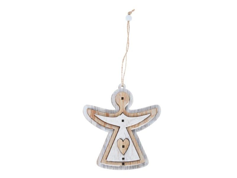 Kancelárske potreby - záves Anjel drevený 12,5cm 3D 8885797