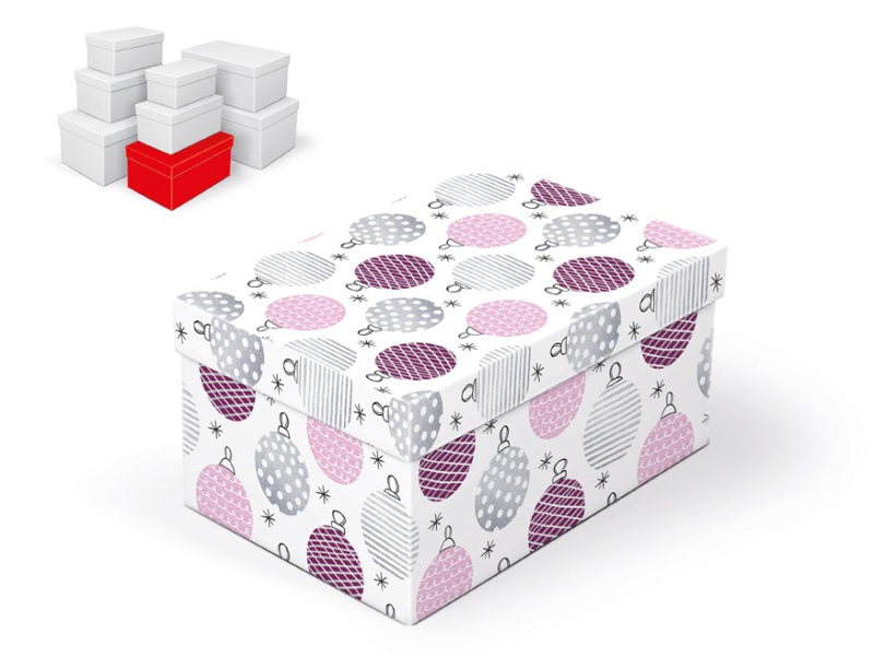 Kancelárske potreby - krabička darčeková vianočná B-V003-E 24x16x12cm 5370720